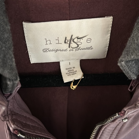 Hinge leather Bomber Jacket, size 1, very good used condition. - Picture 2 of 5